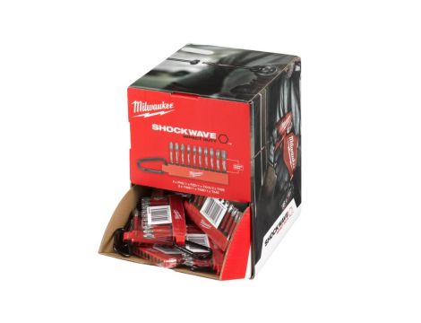 MILWAUKEE ZESTAW KOŃCÓWEK UDAROWYCH 10szt.+KARABIŃCZYK