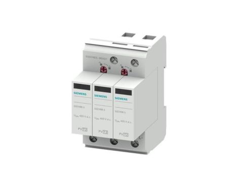 Ogranicznik przepięć PV Typ 2 3P Uc 600V DC Iimp 15kA Imax 40kA ze stykami sygn SENTRON 5SD7483-0KK01