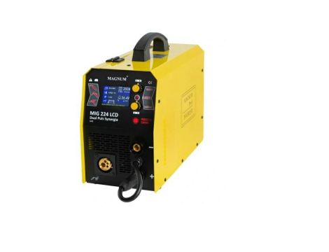 PÓŁAUTOMAT INWERTER MAGNUM MIG 224 LCDDUAL PULS SYNERGIA MMA, 200A/60%, 230V,MB24/3NT, GP50, MMAR, D200