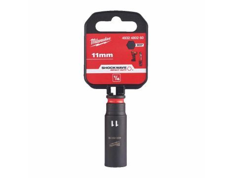 MILWAUKEE NASADKA UDAROWA DŁUGA 1/4" 11mm SHOCKWAVE - 2