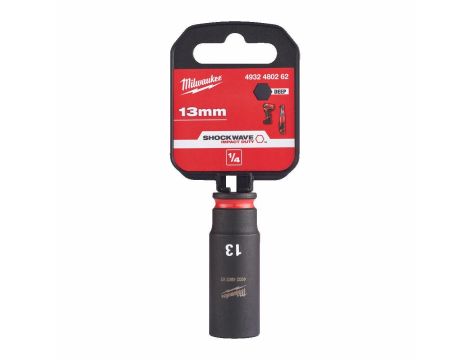 MILWAUKEE NASADKA UDAROWA DŁUGA 1/4" 13mm SHOCKWAVE - 2
