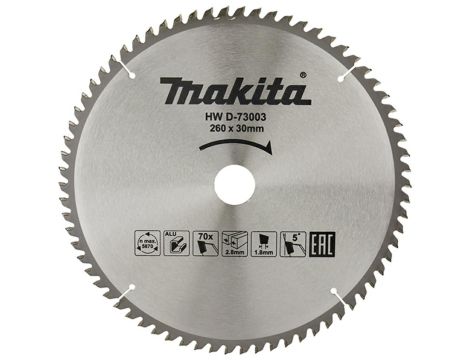 MAKITA PIŁA TARCZOWA DO ALUMINIUM 260x30x70z ECONOMY
