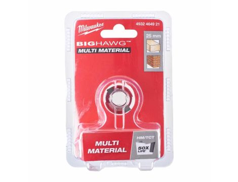 MILWAUKEE OTWORNICA BIG HAWG 25mm MULTI MATERIAL - 2