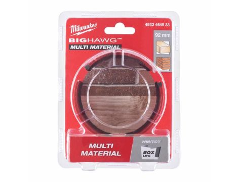 MILWAUKEE OTWORNICA BIG HAWG 92mm MULTI MATERIAL