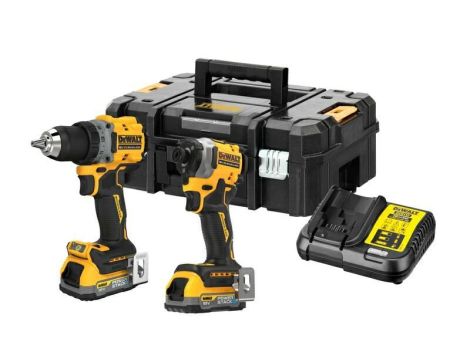 DEWALT ZESTAW COMBO 18V WKĘTARKA DCD800 + ZAKRĘTARKA DCF850 2x1,7Ah POWERSTACK DCK2051E2T