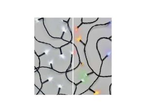 Lampki choinkowe 100LED 10m, 2 w 1 zimna biel lub multikolor, czarny, 8 programów, IP44 D4AJ01