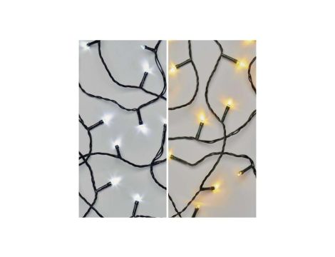 Lampki choinkowe 100LED 10m, 2 w 1 zimna biel lub ciepła biel, czarny, 8 programów, IP44 D4AL05