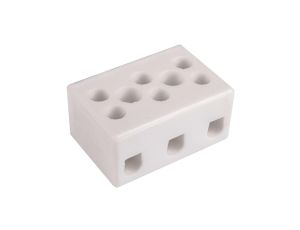 Złączka gwintowa porcelanowa szkliwiona (z dwoma otworami do przykręcania) 2,5 mm 3 tory CPO 3-2.5A 80019516 /10szt./