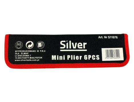 SILVER MINI SZCZYPCE 125mm  6szt ETUI - 2