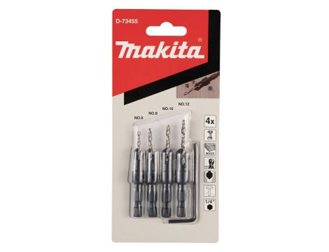 MAKITA ZEST.WIERT.DO DREWNA  4szt. Z POGŁĘBIACZEM  2,4/2,8/3,2/3,6mm