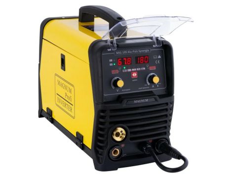 PÓŁAUTOMAT INVERTER MIG-199 ALU-PULS SYNERGIA MMA 230V 180A/60% GP50, MB15/3,MMAR, D100/D200