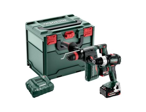 METABO ZESTAW COMBO 18V 2.4.8 (BS 18 LT BL + KH 18 LTX BL 24 QUICK) 2x5,2Ah METABOX