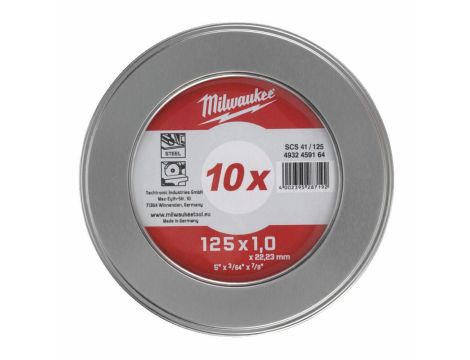 MILWAUKEE TARCZA DO METALU 125 x 1,0 x 22,2mm PRO+, INOX /10szt.