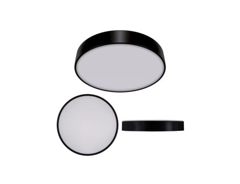 Lampa sufitowa plafon natynkowy okrągły TOTEM C LED 24W barwa neutralna kolor czarny + biały 03927 STRUHM