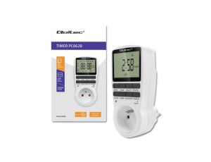 Qoltec Elektroniczny programator czasowy PC0628 3680W 16A LCD