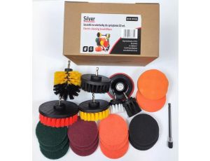 SZCZOTKI DO CZYSZCZENIA NA WKRĘTARKĘ 22el./SILVER