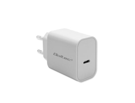 Qoltec Ładowarka Super Quick PD USB-C 20W 5-12V 1.67-3A Biała