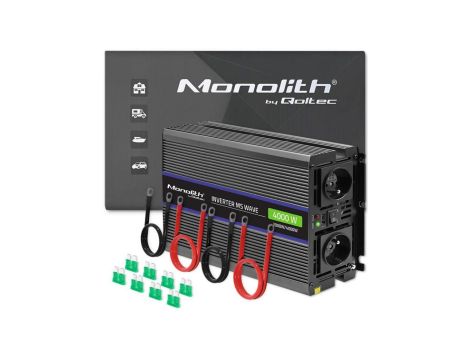 Qoltec Przetwornica napięcia Monolith 4000 MS Wave 12V na 230V 2000/4000W USB