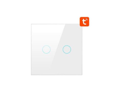 Dotykowy Włącznik Światła ZigBee Avatto ZTS02-EU-W2 Podwójny TUYA (biały)