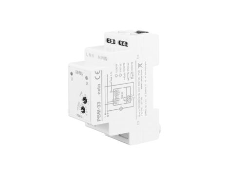 Przekaźnik bistabilny (impulsowy) przełączany w zerze funkcja ograniczenia czasowego 230V AC PBM-33 EXT10000310