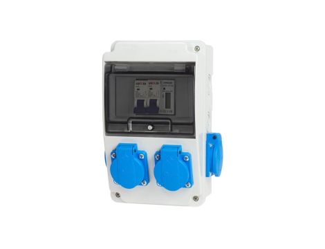 Rozdzielnica budowlana 5M 4x230V + zabezpieczenia IP44 RSK004FC002