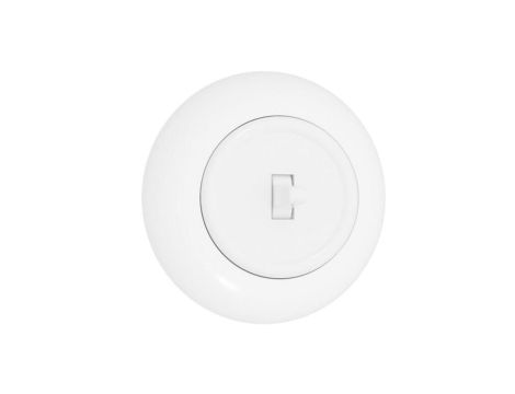 Włącznik światła podtynkowy pojedyńczy schodowy z ramką 10AX 250V IP20 biały połysk LOFTICA