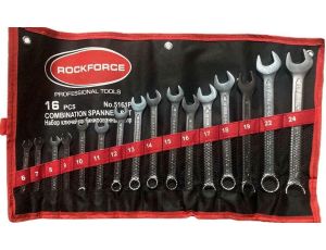 ROCKFORCE KLUCZ PŁASKO-OCZKOWY kpl.16el.