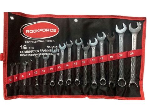 ROCKFORCE KLUCZ PŁASKO-OCZKOWY kpl.16el.