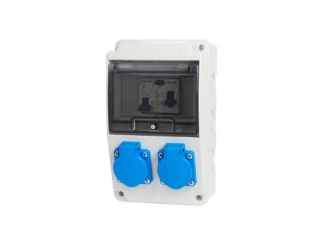 Rozdzielnica budowlana 5M 2x230V +zabezpieczenia IP44 RSK002FC001