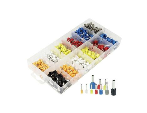 Zestaw końcówek tulejkowych 0,5-6,0mm2 800szt