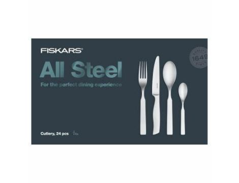 FISKARS ZESTAW SZTUĆCÓW 24szt. ALL STEEL
