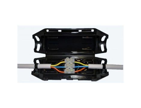 GTQ 1.5-2.5 - osłona żelowa przelotowa ze złączką, IP68, 400V, śr. przewodów 7-16mm