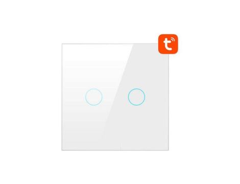 Dotykowy Włącznik Światła WiFi Avatto TS02-EU-W2 Podwójny TUYA (biały)