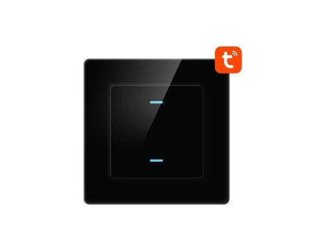 Dotykowy Włącznik Światła WiFi Avatto N-TS10-B2 Podwójny TUYA (czarny)