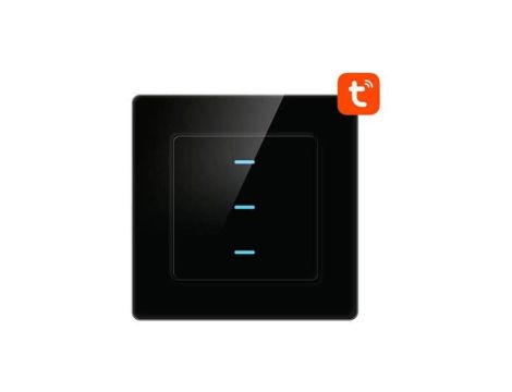 Dotykowy Włącznik Światła WiFi Avatto N-TS10-B3 Potrójny TUYA (czarny)