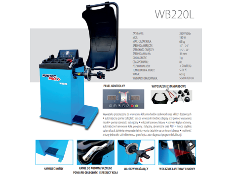 WYWAŻARKA NORTEC WB220L Z LASEREM