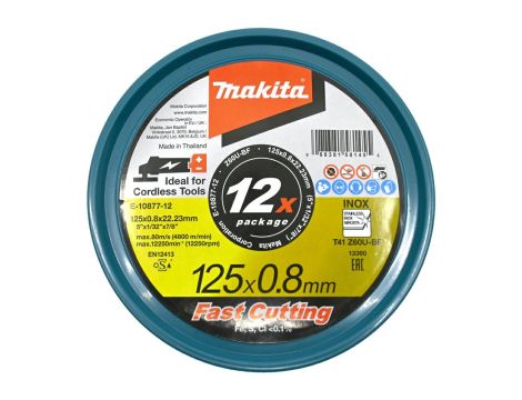 MAKITA TARCZA DO CIĘCIA METALU 125mm x 0,8mm x 22,23mm /12szt.