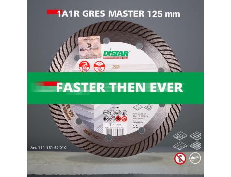 DISTAR TARCZA DIAMENTOWA GRES MASTER 125 x 1,4 x 10 x 22,23mm - 5