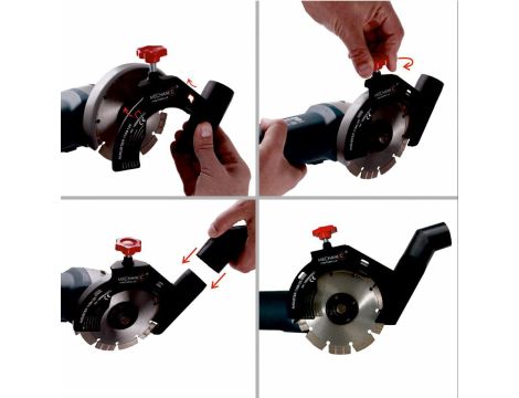 DISTAR PRZYSTAWKA ODSYSAJĄCA DO SZLIFIERKI KĄTOWEJ AIRDUSTER 115mm-125mm - 2