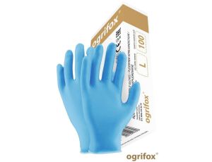 RĘKAWICE NITRYLOWE BEZPUDROWE/100szt  L