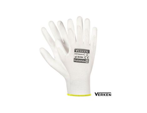 Rękawice Robocze POLIURETANOWE PU MECHANIKI. Bardzo Precyzyjne. BIAŁE. Rozmiar 10 - XL