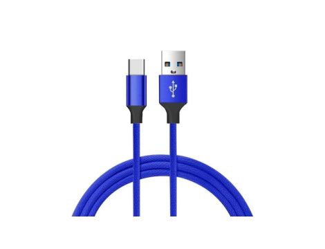 Kabel USB - USB typ C niebieski 1,5m VA0003 VAYOX