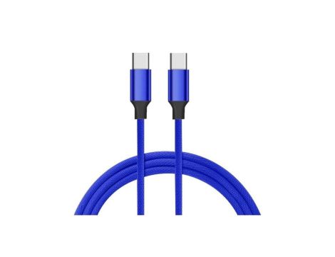 Kabel USB typ C - typ C niebieski 2A 1,5m VA0037 VAYOX