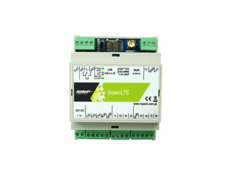 Moduł komunikacyjny LTE 4G/2G, 12VDC, 8 wejść, 4 wyjścia, obudowa DIN 4M, BasicLTE-D4M