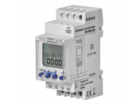 ORNO PROGRAMATOR ASTRONOMICZNY NA SZYNĘ DIN, 1 WYJŚCIE