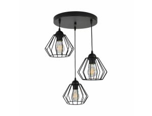 ORNO LAMPA WISZĄCA WAYA 3 P MAX 3x60W E27 CZARNA