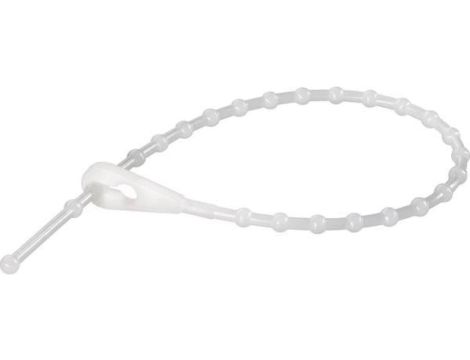 Opaska kablowa wielokrotnego użytku węzełkowa 100x1mm biała 28339 /100szt./