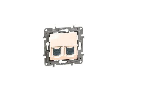 NILOE GNIAZDO GŁOŚNIKOWE PODWÓJNE KREM