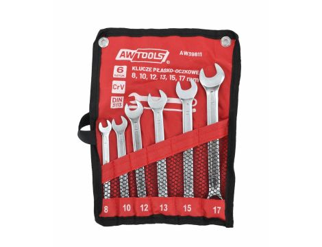 AW KLUCZ PŁASKO-OCZKOWY KPL. 6szt./8mm-17-mm