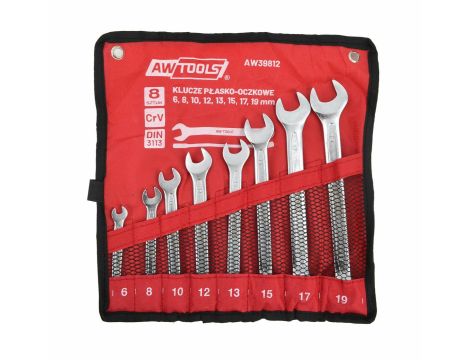 AW KLUCZ PŁASKO-OCZKOWY KPL. 8szt./6mm-19mm